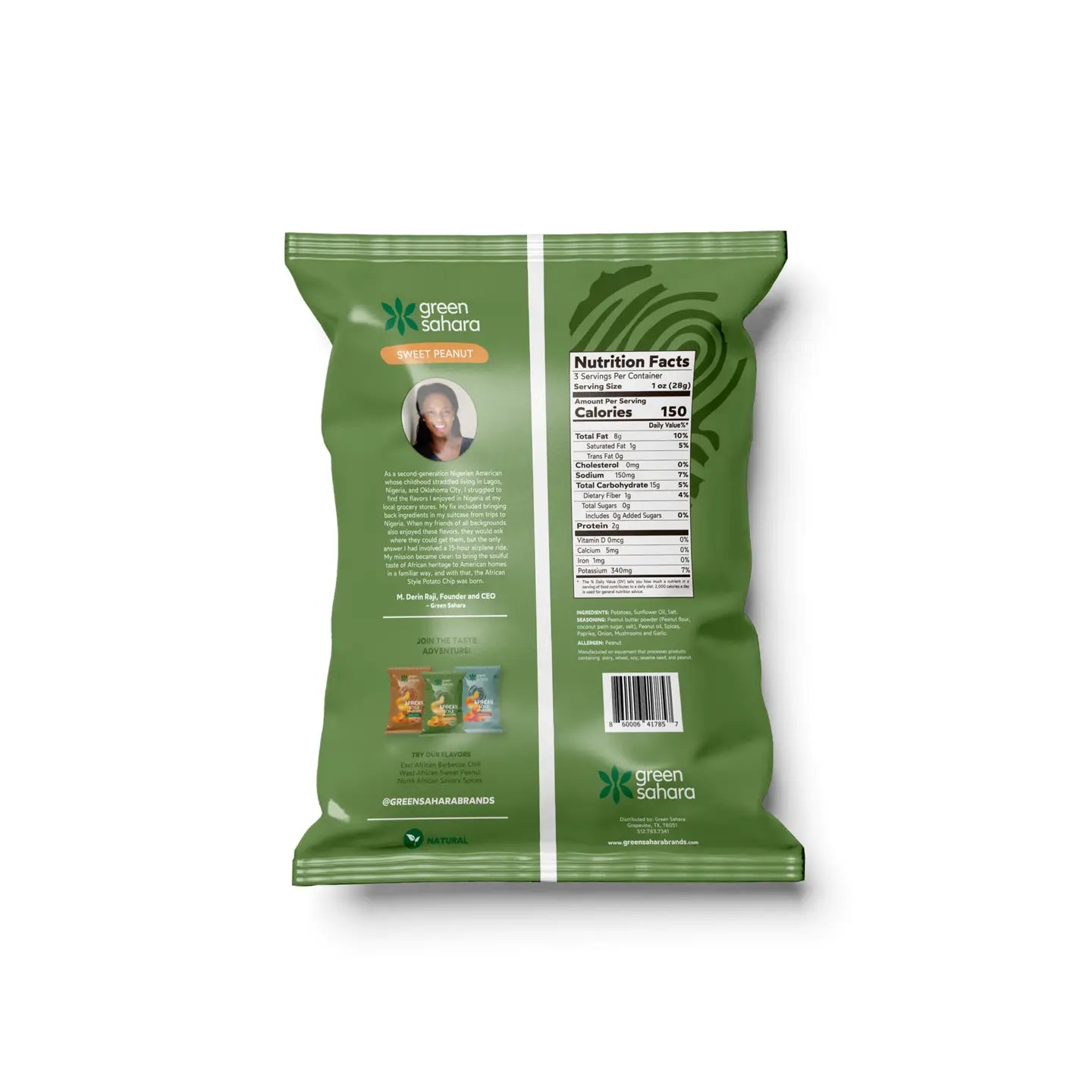Gourmet West African Sweet Peanut Potato Chips